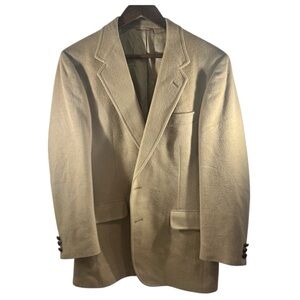 Vintage 1981 Neiman Marcus Camel Hair Blazer 38R Woven Scotland Sport Coat